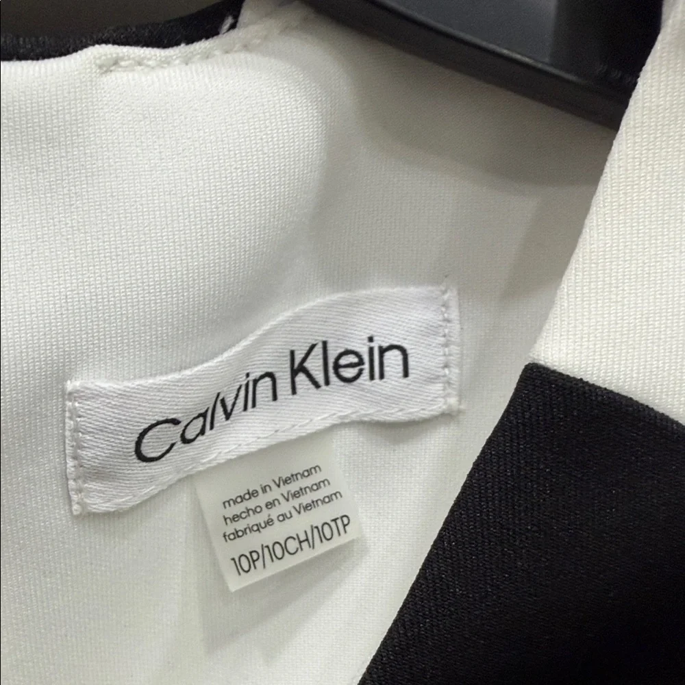 Calvin Klein Black and White Midi Dress - Picture 2 of 7